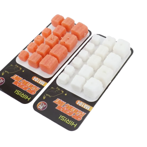 Momeală moale Alba „Patratica” din silicon plutitoare pentru pescuit la crap