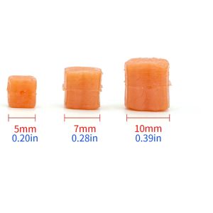 Momeală moale Alba „Patratica” din silicon plutitoare pentru pescuit la crap